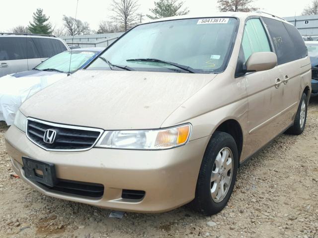 2HKRL18682H537055 - 2002 HONDA ODYSSEY EX BEIGE photo 2