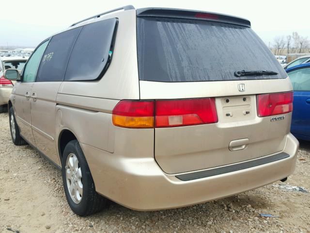 2HKRL18682H537055 - 2002 HONDA ODYSSEY EX BEIGE photo 3