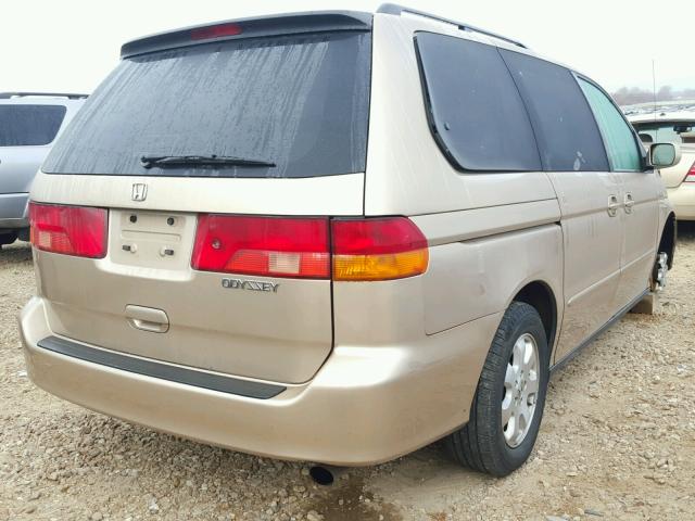 2HKRL18682H537055 - 2002 HONDA ODYSSEY EX BEIGE photo 4