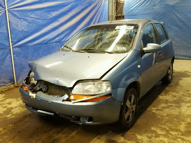 KL1TD66678B074751 - 2008 CHEVROLET AVEO BASE Niebieski zdjęcie 2