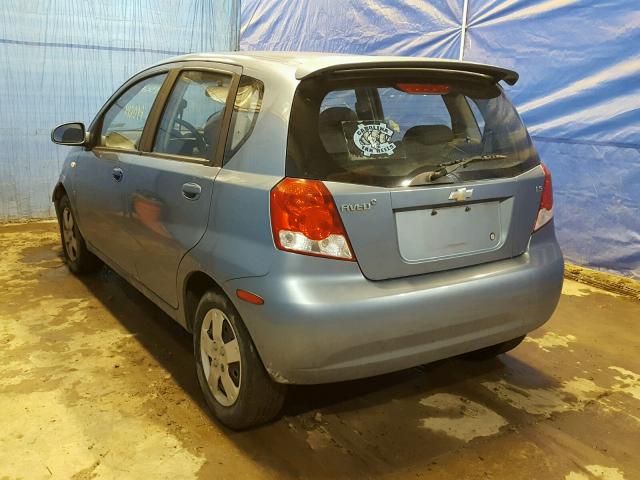 KL1TD66678B074751 - 2008 CHEVROLET AVEO BASE Niebieski zdjęcie 3