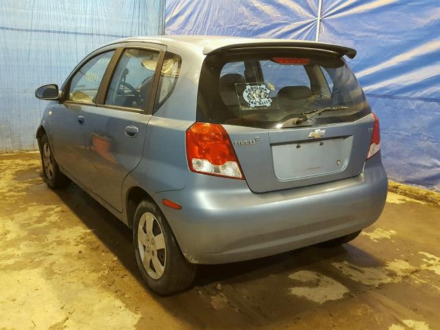 KL1TD66678B074751 - 2008 CHEVROLET AVEO BASE BLUE photo 3