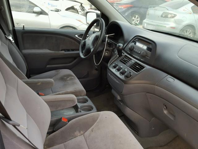 5FNRL382X7B115366 - 2007 HONDA ODYSSEY LX BLUE photo 5