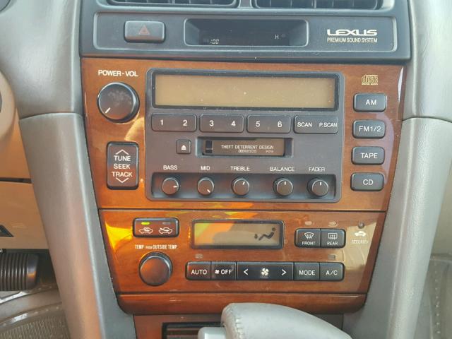 JT8BF28G210297261 - 2001 LEXUS ES 300 GRAY photo 9