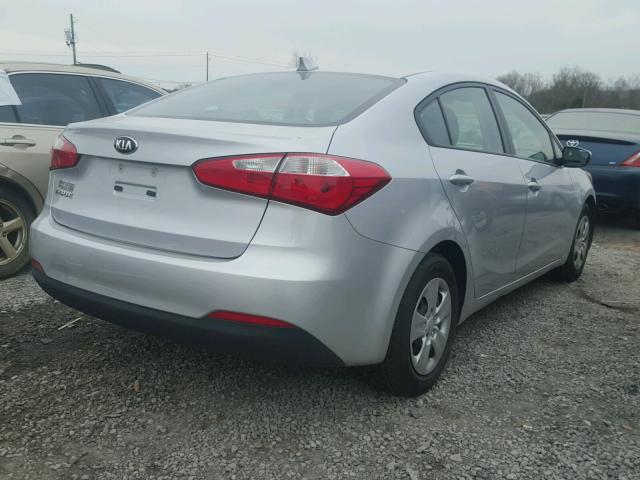 KNAFK4A60G5520918 - 2016 KIA FORTE LX SILVER photo 4