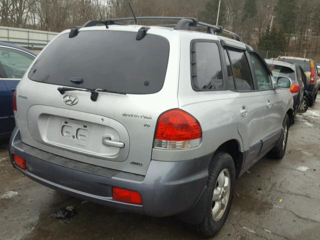 KM8SC73D66U046646 - 2006 HYUNDAI SANTA FE G SILVER photo 4