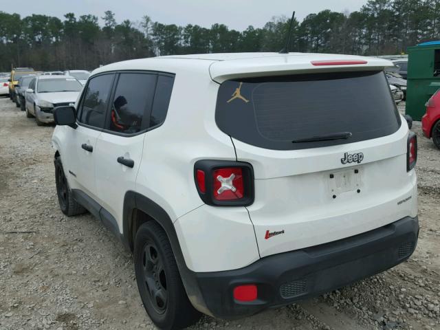 ZACCJAAH8FPC11244 - 2015 JEEP RENEGADE S WHITE photo 3