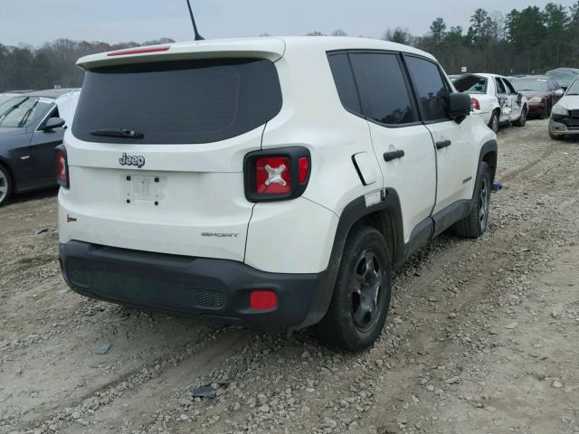 ZACCJAAH8FPC11244 - 2015 JEEP RENEGADE S WHITE photo 4