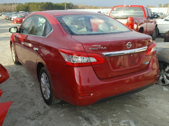 3N1AB7AP5DL760486 - 2013 NISSAN SENTRA S RED photo 3