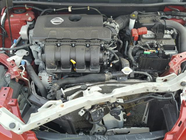 3N1AB7AP5DL760486 - 2013 NISSAN SENTRA S RED photo 7