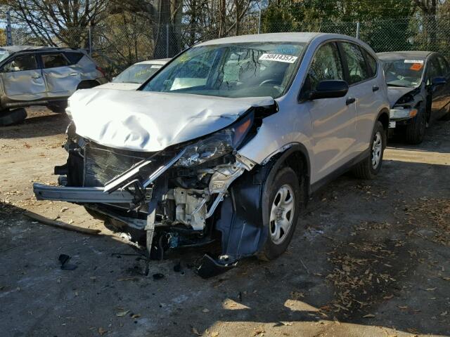 2HKRM4H3XDH645331 - 2013 HONDA CR-V LX SILVER photo 2