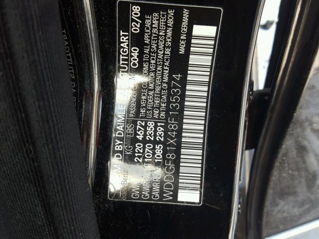 WDDGF81X48F135374 - 2008 MERCEDES-BENZ C 300 4MAT BLACK photo 10