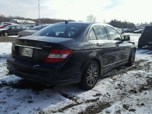 WDDGF81X48F135374 - 2008 MERCEDES-BENZ C 300 4MAT BLACK photo 4