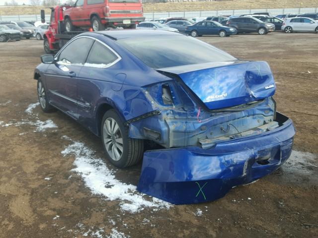 1HGCS12308A026917 - 2008 HONDA ACCORD LX- BLUE photo 3