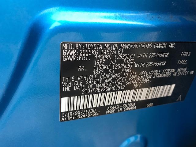 2T3YFREV2GW301918 - 2016 TOYOTA RAV4 LIMIT BLUE photo 10