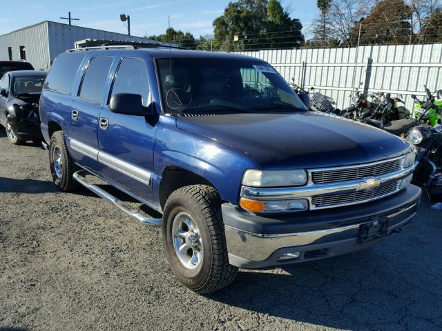 1GNFK16T82J319162 - 2002 CHEVROLET SUBURBAN K BLUE photo 1