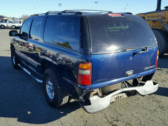 1GNFK16T82J319162 - 2002 CHEVROLET SUBURBAN K BLUE photo 3