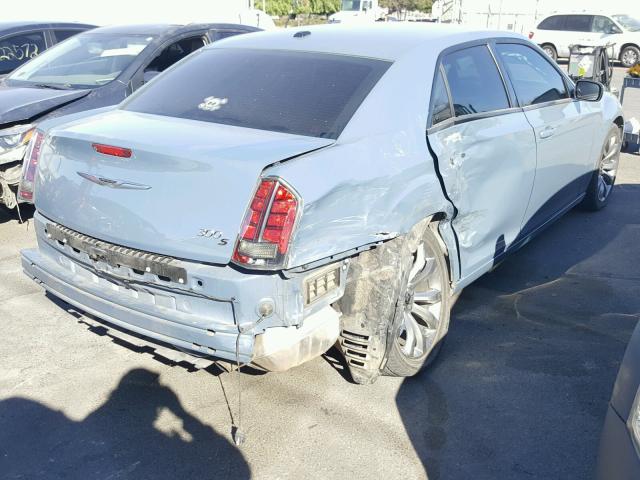 2C3CCABG9EH309929 - 2014 CHRYSLER 300 S BLUE photo 4