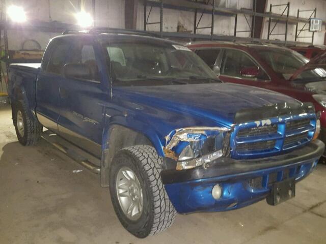 1B7GG2ANX1S217951 - 2001 DODGE DAKOTA QUA BLUE photo 1