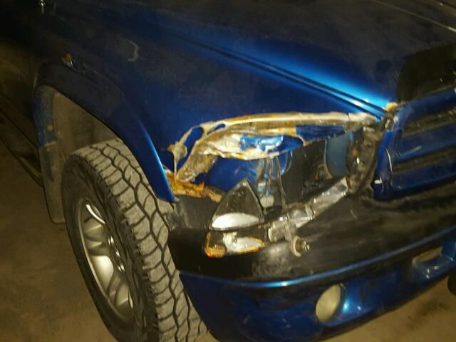 1B7GG2ANX1S217951 - 2001 DODGE DAKOTA QUA BLUE photo 9