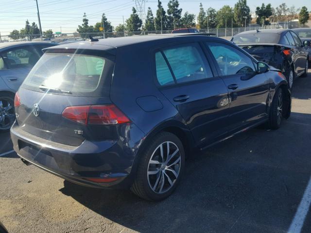 3VW217AU5GM023827 - 2016 VOLKSWAGEN GOLF S/SE BLUE photo 4