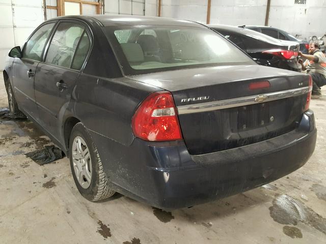 1G1ZS51F36F134615 - 2006 CHEVROLET MALIBU LS BLUE photo 3