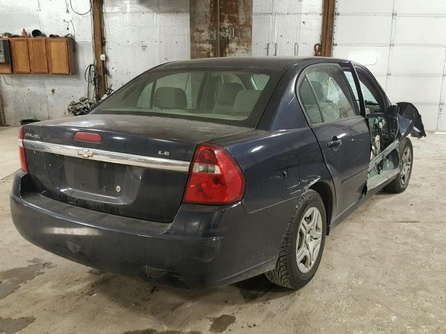 1G1ZS51F36F134615 - 2006 CHEVROLET MALIBU LS BLUE photo 4