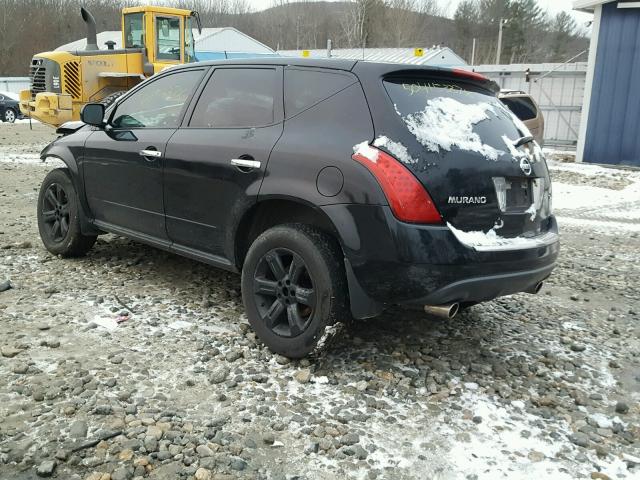 JN8AZ08W37W664162 - 2007 NISSAN MURANO SL BLACK photo 3