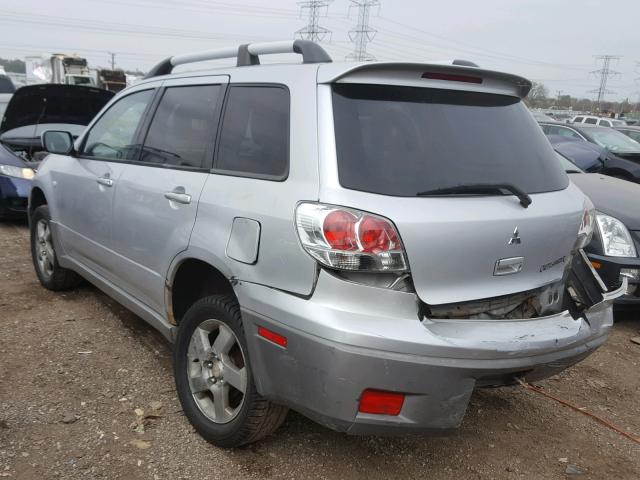 JA4LX41G93U045733 - 2003 MITSUBISHI OUTLANDER SILVER photo 3