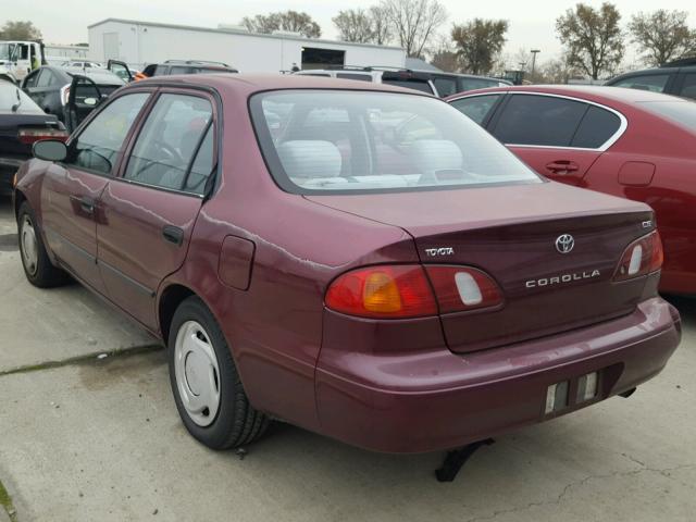 1NXBR12E8WZ028106 - 1998 TOYOTA COROLLA VE BURGUNDY photo 3