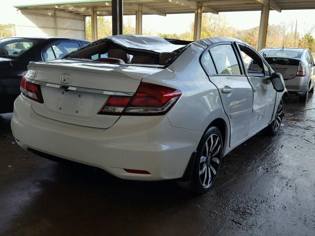 19XFB2F97FE099020 - 2015 HONDA CIVIC EXL WHITE photo 4