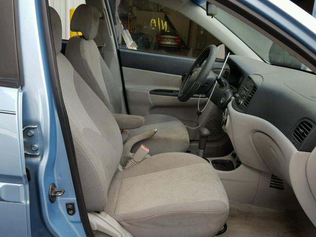 KMHCN46C27U130898 - 2007 HYUNDAI ACCENT GLS BLUE photo 5