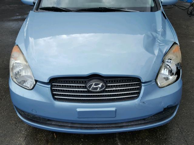 KMHCN46C27U130898 - 2007 HYUNDAI ACCENT GLS BLUE photo 7