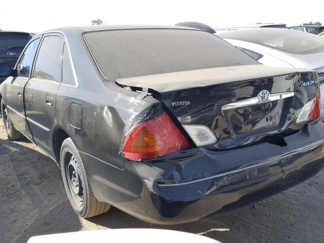 4T1BF28B72U218873 - 2002 TOYOTA AVALON XL BLACK photo 3