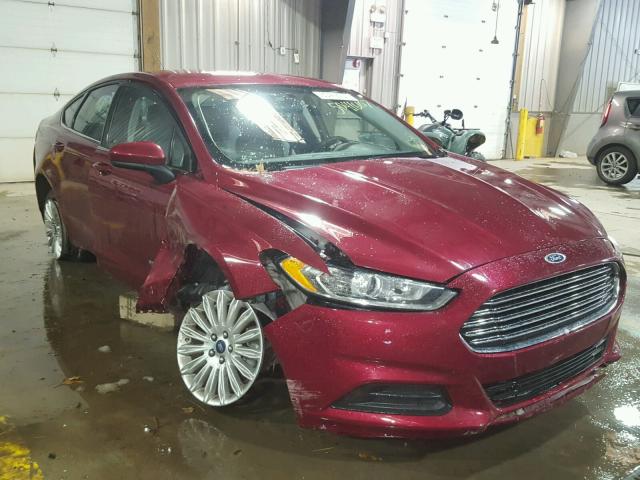 3FA6P0UU3ER232267 - 2014 FORD FUSION S H RED photo 1