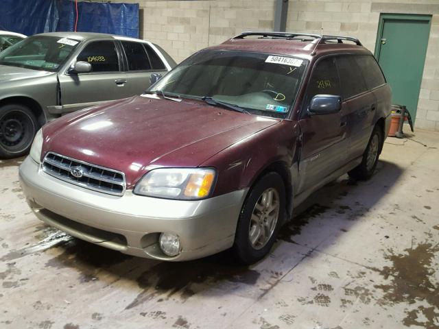 4S3BH675217664797 - 2001 SUBARU LEGACY OUT BURGUNDY photo 2