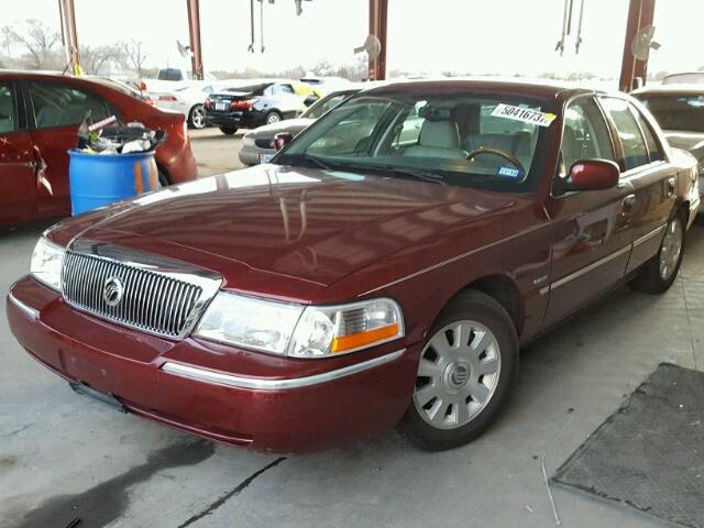 2MEFM75W34X632629 - 2004 MERCURY GRAND MARQ MAROON photo 2