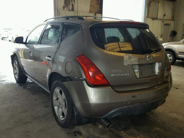 JN8AZ08T14W221767 - 2004 NISSAN MURANO SL BROWN photo 3