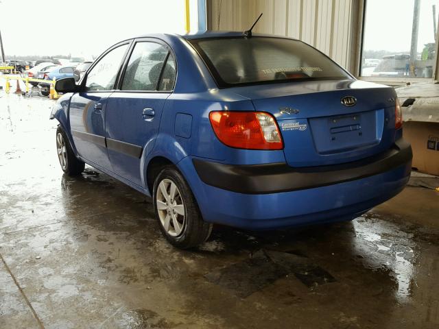 KNADE123686356524 - 2008 KIA RIO BASE BLUE photo 3