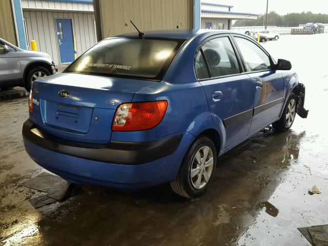 KNADE123686356524 - 2008 KIA RIO BASE BLUE photo 4