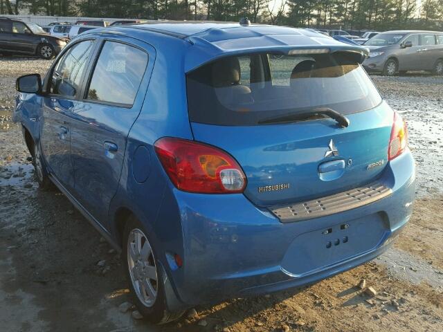 ML32A4HJXFH055059 - 2015 MITSUBISHI MIRAGE ES BLUE photo 3