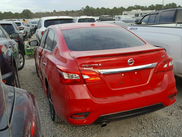 3N1AB7AP2HY221963 - 2017 NISSAN SENTRA S RED photo 3