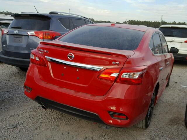 3N1AB7AP2HY221963 - 2017 NISSAN SENTRA S RED photo 4