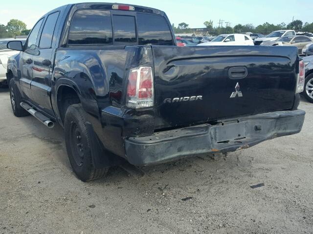 1Z7HC28K47S265759 - 2007 MITSUBISHI RAIDER LS BLACK photo 3