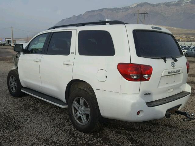 5TDBT64AX9S000474 - 2009 TOYOTA SEQUOIA SR WHITE photo 3