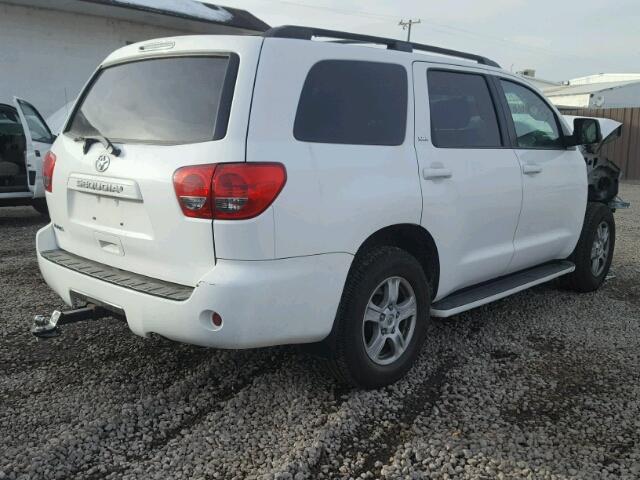 5TDBT64AX9S000474 - 2009 TOYOTA SEQUOIA SR WHITE photo 4