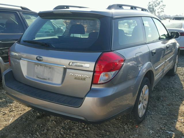 4S4BP60C587339210 - 2008 SUBARU OUTBACK GRAY photo 4