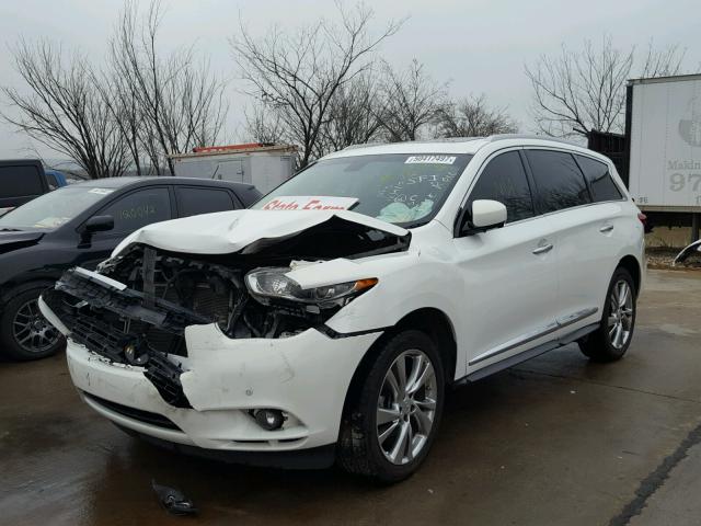 5N1AL0MN2DC344219 - 2013 INFINITI JX35 BASE WHITE photo 2