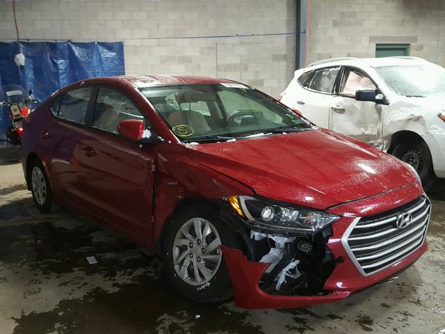 KMHD74LF0HU406803 - 2017 HYUNDAI ELANTRA SE RED photo 1