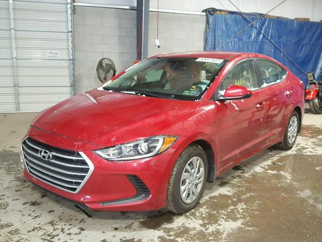 KMHD74LF0HU406803 - 2017 HYUNDAI ELANTRA SE RED photo 2